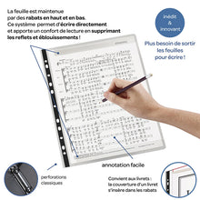 Charger l'image dans la galerie, Lot de 10 pochettes perforées ADAGIO spéciales partitions pour classeur ADAGIO - Vocalyz