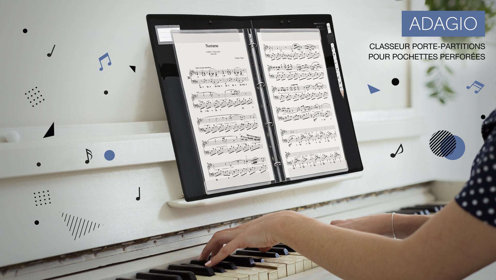 Viquel - Classeur Porte-Partitions VOCALYZ pour Pochettes Perforées A4 Adagio Viquel - Classeur Porte-Partitions VOCALYZ pour Pochettes Perforées A4 Adagio