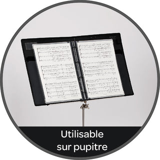 Les porte-partitions Vocalyz sont utilisables sur pupitre