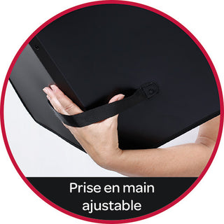 Les porte-partitions Vocalyz ont une prise en main ajustable grâce à une sangle réglable