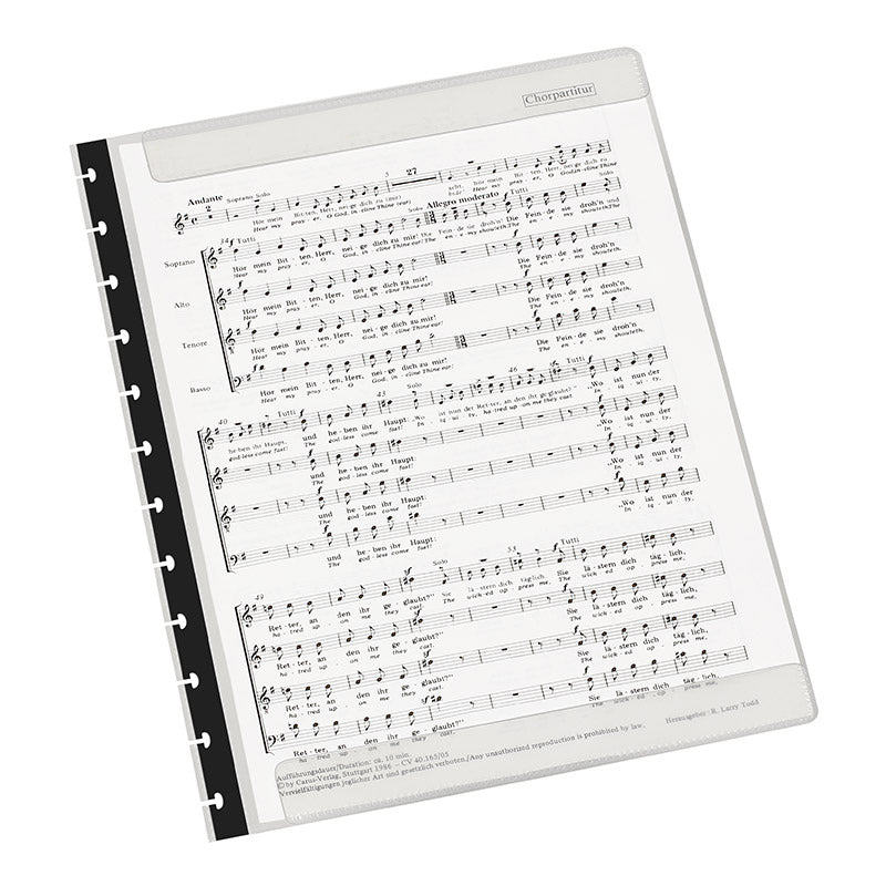 Lot de 10 pochettes repositionnables ALLEGRO spéciales partitions pour classeur ALLEGRO - Vocalyz