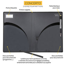 Charger l&#39;image dans la galerie, Chemise Porte-partitions CONCERTO format A4 - Vocalyz
