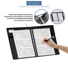 Charger l&#39;image dans la galerie, Classeur porte-partitions ADAGIO pour pochettes perforées A4 - Vocalyz
