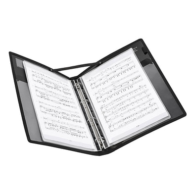 Professional A4 Porte Partition Chorale Noir de Musique en Cuir Imitation