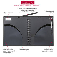 Charger l&#39;image dans la galerie, Classeur porte-partitions ALLEGRO pour pochettes repositionnables GEODE - Vocalyz
