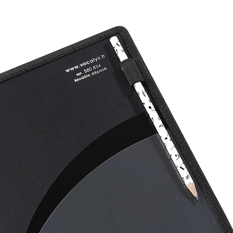 Classeur Partitions Musique A4 Noir Avec 40 Pochettes Et 10 Trombones - Porte-vue Imperméable Pour Piano, Guitare, Chorale - 5